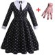 thumbnail image 1 of Vestido de fiesta de noche para niños, traje gótico de moda para carnaval, Halloween, eventos negros, Vestido de Cosplay, 4-10T, 1 of 4
