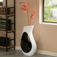 thumbnail image 2 of Modern floor vase, White Unique Trumpet Floor Vase, Home Interior Decoration, Modern Floor Vase, Tall Floor Vases for Entryway and Living Room And Office 24" Tall, 2 of 8