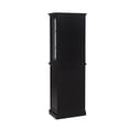 thumbnail image 6 of Linon Serenity Tall Two Door Bathroom Cabinet with Shelves, Black, 6 of 11