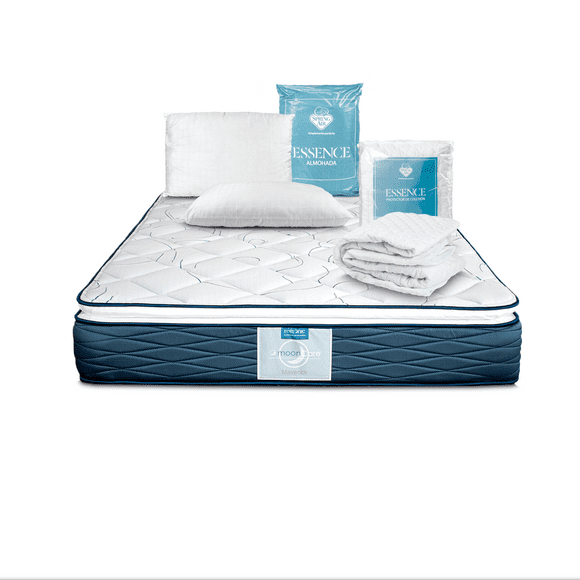 Colchón Matrimonial Restonic Maverick + 2 Almohadas + Cubre Colchón Matrimonial