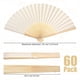 thumbnail image 2 of Abanico de mano, papel blanco, bambú, plegable, 60 unidades, 2 of 7