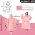 thumbnail image 6 of PMONPA Wearable Blanket Hoodie for Kids, Soft Double Layer Sherpa Fleece Sweatshirt,Teen Gifts for Kids, Youth, Boys, Girls, One Size, Pink, 6 of 8