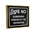 thumbnail image 3 of Stupell Industries No Summoning Demons Phrase Graphic Art Metallic Gold Floating Framed Canvas Print Wall Art, Design by Lil' Rue, 3 of 6