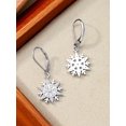 thumbnail image 3 of CACA LADY 925 Sterling Silver Snowflake Earrings Snowflake Dangle Earrings Christmas Jewelry for Women, 3 of 5