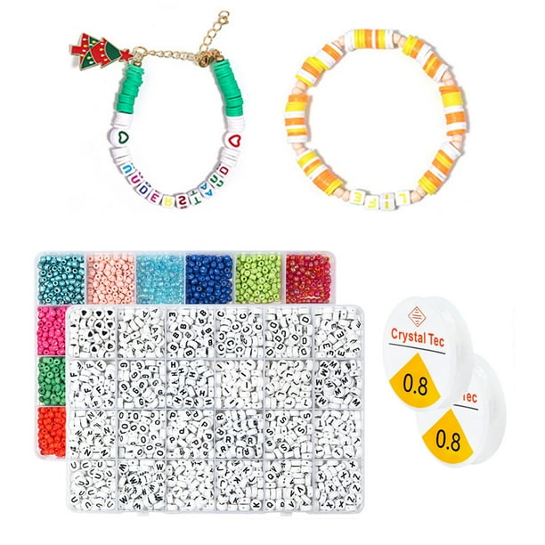 Kit de inicio de perlas de imitación, de de 4 mm para joyas, pendientes, collares, manualidades, con cordones elásticos, - 24 cuadrícula 24 Grid Baoblaze cuentas de pulsera
