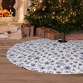 thumbnail image 6 of Sikiie Blue Dandelion 30-48 inches {designName} Print Christmas Tree Skirt Snowman Xmas Tree Skirt with Edge Christmas Decorations for Holiday Party-48", 6 of 7