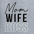 thumbnail image 5 of Wild Bobby, Mom Wife Boss Mother's Day Ladies Racerback Tank Top, Heather Grey, Small, 5 of 6