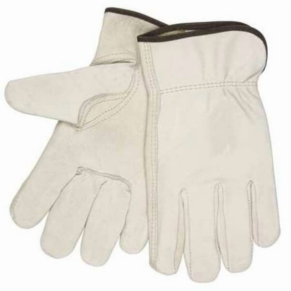 Mcr Safety Leather Gloves,Cream,3XL,PR  3211XXXL