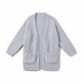 thumbnail image 6 of Grblisyd Girls Cardigan Sweaters with Pockets Open Front Fuzzy Sweater Coats Winter Warm Sherpa Jacket for Kids 5-13 Years, 6 of 6