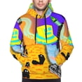 thumbnail image 5 of Lsque Geometry Dash Pattern Casual Men's Hoodie,Hooded Sweatshirt with Kangaroo Pocket,Pullover Hoodie-Medium, 5 of 8