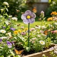 thumbnail image 3 of 2 Pack Bee Watering Station for Garden – Ceramics Bee Bath Feeder with Flower & Butterfly Design, Colorful Pollinator Drinking Water Bowl, Outdoor Yard Decor Stake for Bees & Butterflies, 3 of 8