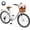 White, variant on 24'' Wheels Cruiser Bikes Bicycles for Adults, 7 Speed Bike with Basket for Women Men