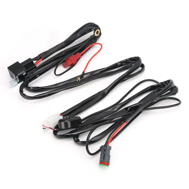 SWork Light Wiring Harness, 2M 40A LED Light Bar Wiring Harness Kit For ATV For Car For UTV For Motorcycle For Yacht