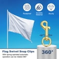 thumbnail image 3 of Uxcell 4 Pcs Clips à Pression Pivotants pour Drapeau, Crochets en Alliage Robustes de 2,7 Pouces, Ton Doré, 3 of 6