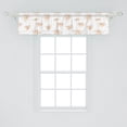 thumbnail image 2 of Ambesonne Queen Bee Window Valance, Outline Illustrations of Honey Bees Drawn by Hand on a Plain Background, Curtain Valance for Kitchen Bedroom Decor with Rod Pocket, 54" X 12", Amber and White, 2 of 3