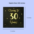 thumbnail image 5 of Cheers to 30 Years Cocktail Napkins | Happy 30th Birthday Decorations for Men and Women and Wedding Anniversary Party Decorations | 50-Pack 3-Ply Napkins | 5 x 5 inch folded (Black), 5 of 9