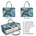 thumbnail image 2 of Large Capacity Tote Bag,Blue Marble Gold Wave Pattern Handbag Fashion Luxury Tote Bag,15.7"x13"x 5.1" Inches,Laptop Compatible, 2 of 6