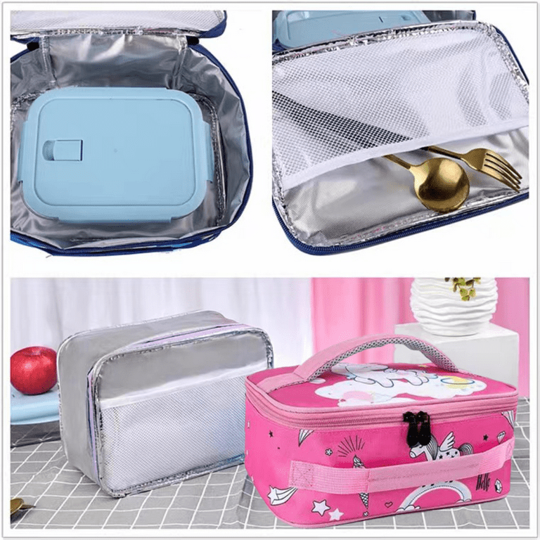 Hap Tim Lunch Box Kids Girl, Insulated Lunch Bags for Girls, Soft Mini  Cooler Bag for School Thermal Meal Tote Kit , Pink Unicorn Rainbow  (18654-PKU)