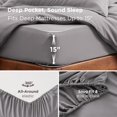 thumbnail image 2 of Set de Ropa de Cama Bedsure con Funda Nórdica y Sábana Ajustable Queen Gris, 2 of 9