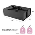 thumbnail image 2 of JINMING Gift box with Ribbon, 13.5x9x4.1 inch, Black Magentic Gift Box with lid for Present, 2 of 4