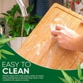 thumbnail image 6 of Fuller's Bamboo Cutting Board - 12” x 9” Wooden Chopping Board for Kitchen - Durable, Knife-Friendly, Easy to Clean - With Juice Groove & Side Handles for Food Prep & Serving, 6 of 8