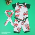 thumbnail image 3 of Traje de bebé, cómodo traje floral de manga corta para niños Traje de bebé cómodo Funcionalidad de alta precisión, 3 of 8