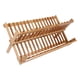thumbnail image 4 of Escurridor de Platos Plegable de Doble Nivel de Bambú, Soporte para Secador de Cubios, Organizador de Cocina, 4 of 7