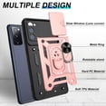 thumbnail image 3 of Samsung Galaxy S20 FE 5G Case,Samsung S20 FE Case with HD Screen Protector with Slide Camera Cover, 360° Rotation Ring Kickstand [ Grade] Case for Galaxy S20 FE 5G, Rose Gold, 3 of 14
