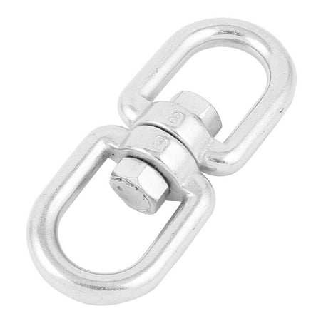 Shackle Hook - 8mm Thickness 304 Stainless Steel Double D Shape Eye Swivel Hook Shackle