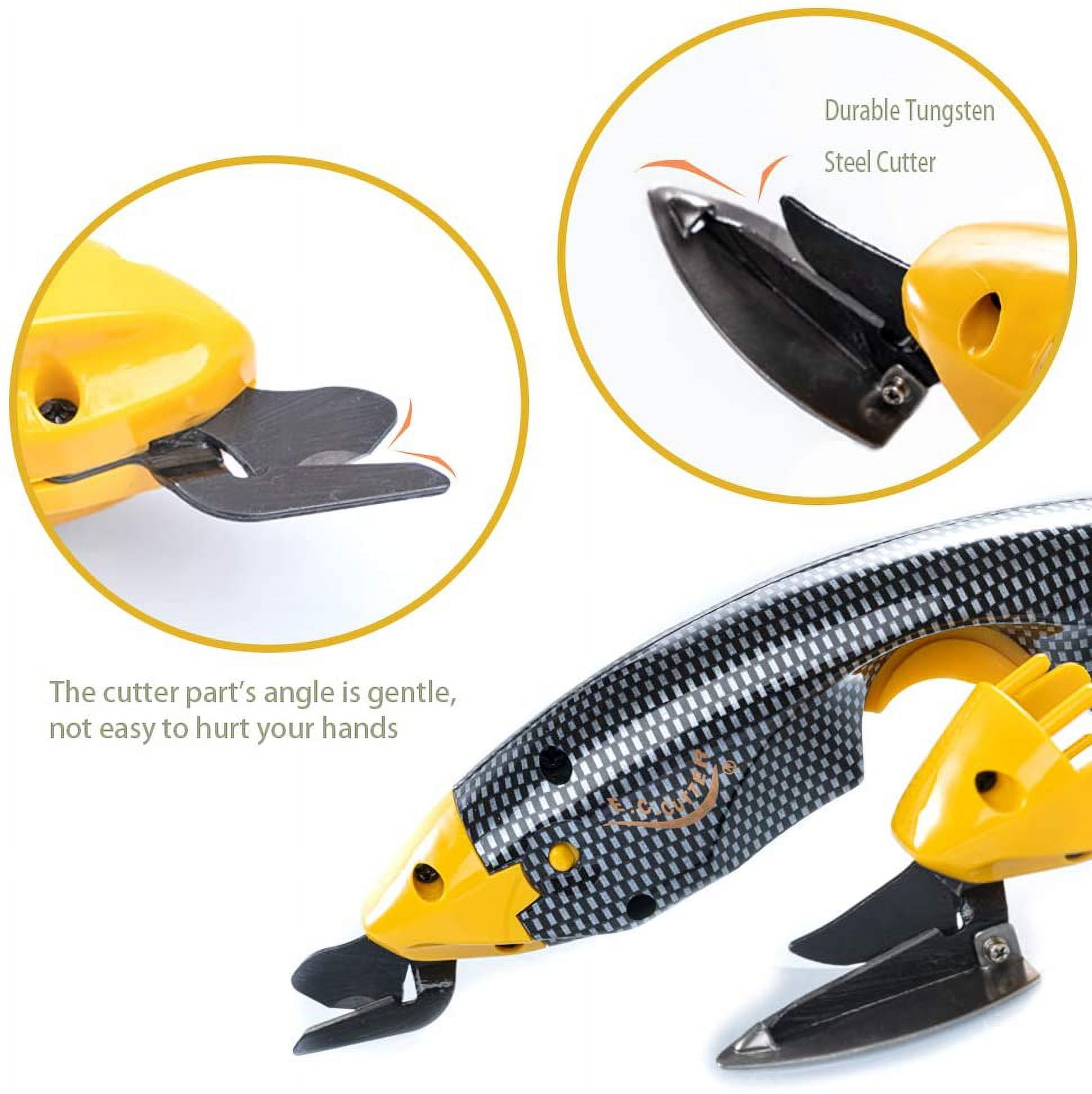 lectric Fabric Scissors Box Cutter for Crafts, Sewing, Cardboard,Cordless Electric Scissors Fabric Cutter with 2 Cutting Blades, Zip Snip Electric Scissors for Cutting Fabric Cloth