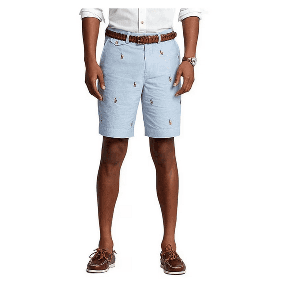 Polo Ralph LaurenClassic-Fit Allover Print 9.25 Inseam Chino Shorts, Blue, 32