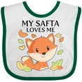 thumbnail image 3 of Inktastic My Safta Loves Me- Little Fox Boys or Girls Baby Bib, 3 of 4