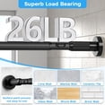thumbnail image 5 of 41-144 Inch Heavy Duty Gold Tension Curtain Rod - No Drilling, Adjustable, Rust-Proof for Outdoor, Living Room, Bathroom, 5 of 9
