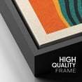 thumbnail image 4 of PixonSign Framed Canvas Print Wall Art Mid-Century Modern Geometric Sun Line Pattern Abstract Shapes Modern Art Illustrations Boho Style Decorative Colorful Multicolor - 16"x24" Black, 4 of 5