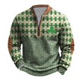 thumbnail image 1 of Panties for Women St Patricks Day Shamrock Patch Chest Print 1/4 Zip Sweatshirt 3XL Multicolor, 1 of 4