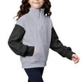 thumbnail image 6 of Cute Sweatshirts for Teen Girls Girls Fuzzy Hoodies Half Zip Pullover Sweatshirt Outwear Coat with Pockets, 6 of 6