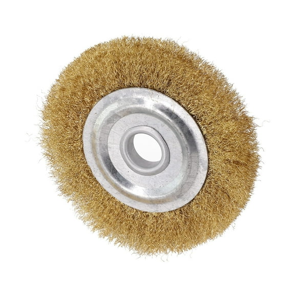 100-250Mm Soft Flat Brass Copper Wire Brush Polishing Wheel Crimped For Grinder 100Mmx16Mm YIWEI