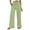Mint Green, variant on YUANGUANST Women's Wide Leg Pants Linen Pants Women Summer Wide Leg Pants Drawstring Elastic Waist Pants High Waisted Pants Casual Beach Trousers Business Work Casual Pants