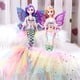 thumbnail image 3 of Muñeca Barbie de 45 cm con diseño de princesa sirena y confusa, a la moda, para vestir y jugar a escamas de pez, 3 of 6
