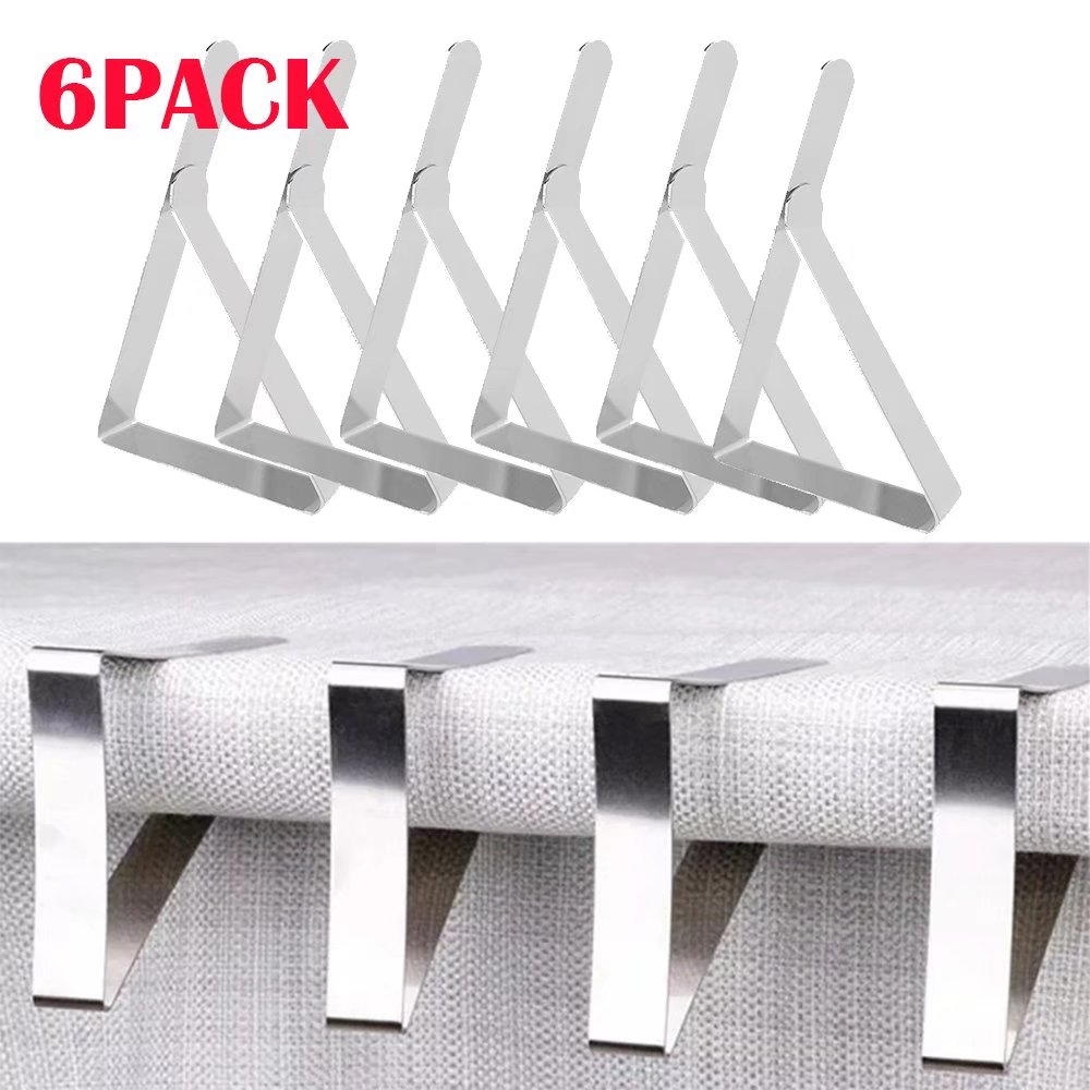 Tablecloth Clips 6 Packs Picnic Table Clips Stainless Steel Table Cloth