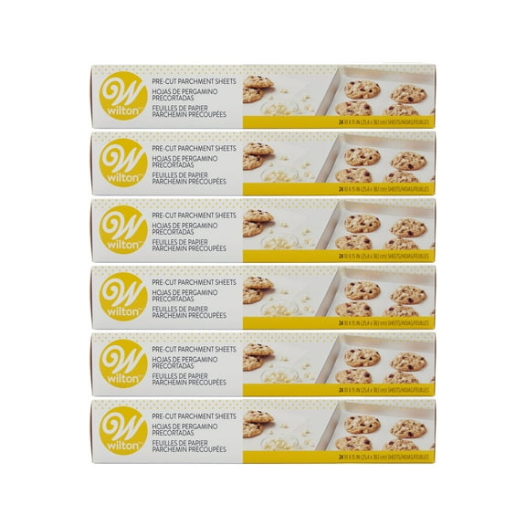 Wilton Pre-Cut Parchment Sheets 10" X 15" , 24-Count (6 Pack)