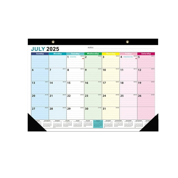 Kaireo European Style 25.7-26.12 Year Wall Hanging Calendar Simple Desktop Calendar with To-Do List and Notes for Office Classroom Home Teacher Planning