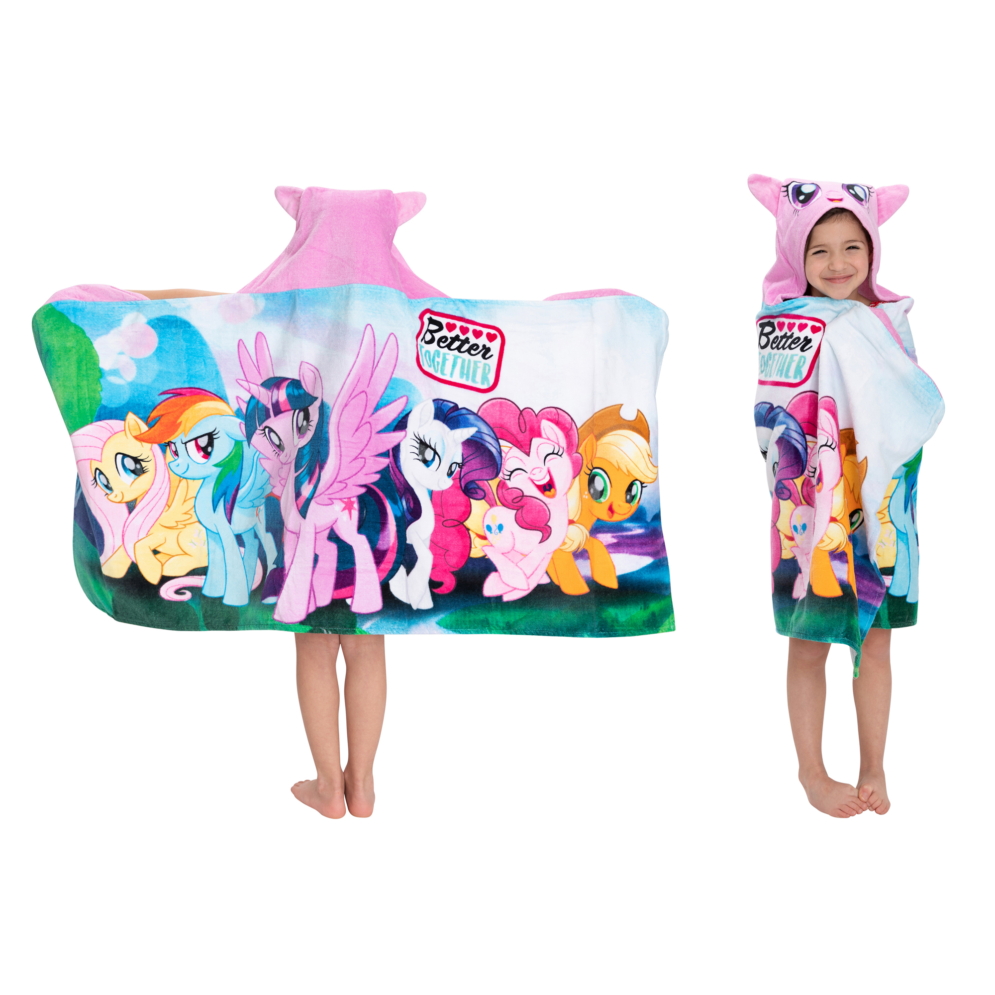 My Little Pony Kids Twilight Sparkle Hooded Towel, Cotton, Purple, Hasbro - image 2 of 9