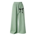 thumbnail image 2 of Girls Baggy Sweatpants Lightweight Elastic Waist Joggers Pants With Drawstring Casual Pull On Sport Trousers With Pocket Light Green, 2 of 7