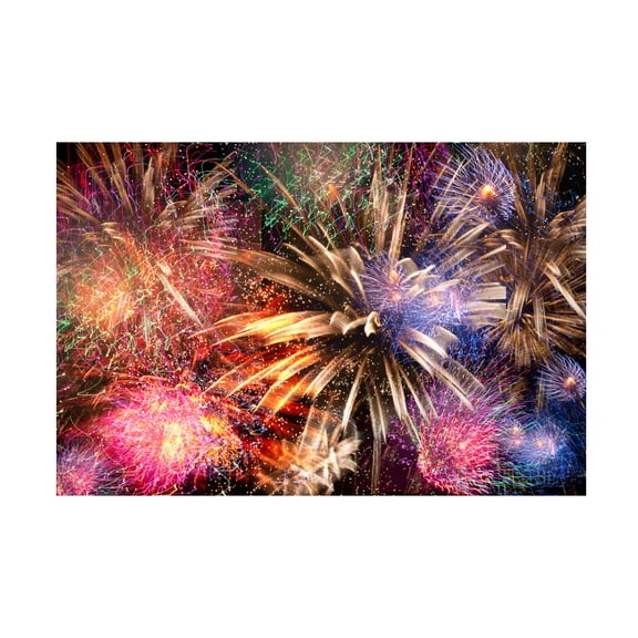 Trademark Fine Art TOSHIO TANEDA  fireworks dance Canvas Wall Art