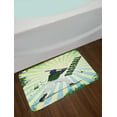 thumbnail image 2 of Baseball Bath Mat, Grunge Baseball Batter with Gear Athlete Competition Action Retro Illustration, Non-Slip Plush Mat Bathroom Kitchen Laundry Room Decor, 29.5 X 17.5 Inches, Green Yellow, Ambesonne, 2 of 2