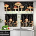 thumbnail image 4 of Mushroom Print Kitchen Curtains Window Curtains and Valances Set Short Tier Curtain for Kitchen, Small Kitchen Home Decor European Curtains for French Country Style Decor for Dining Room, 4 of 5