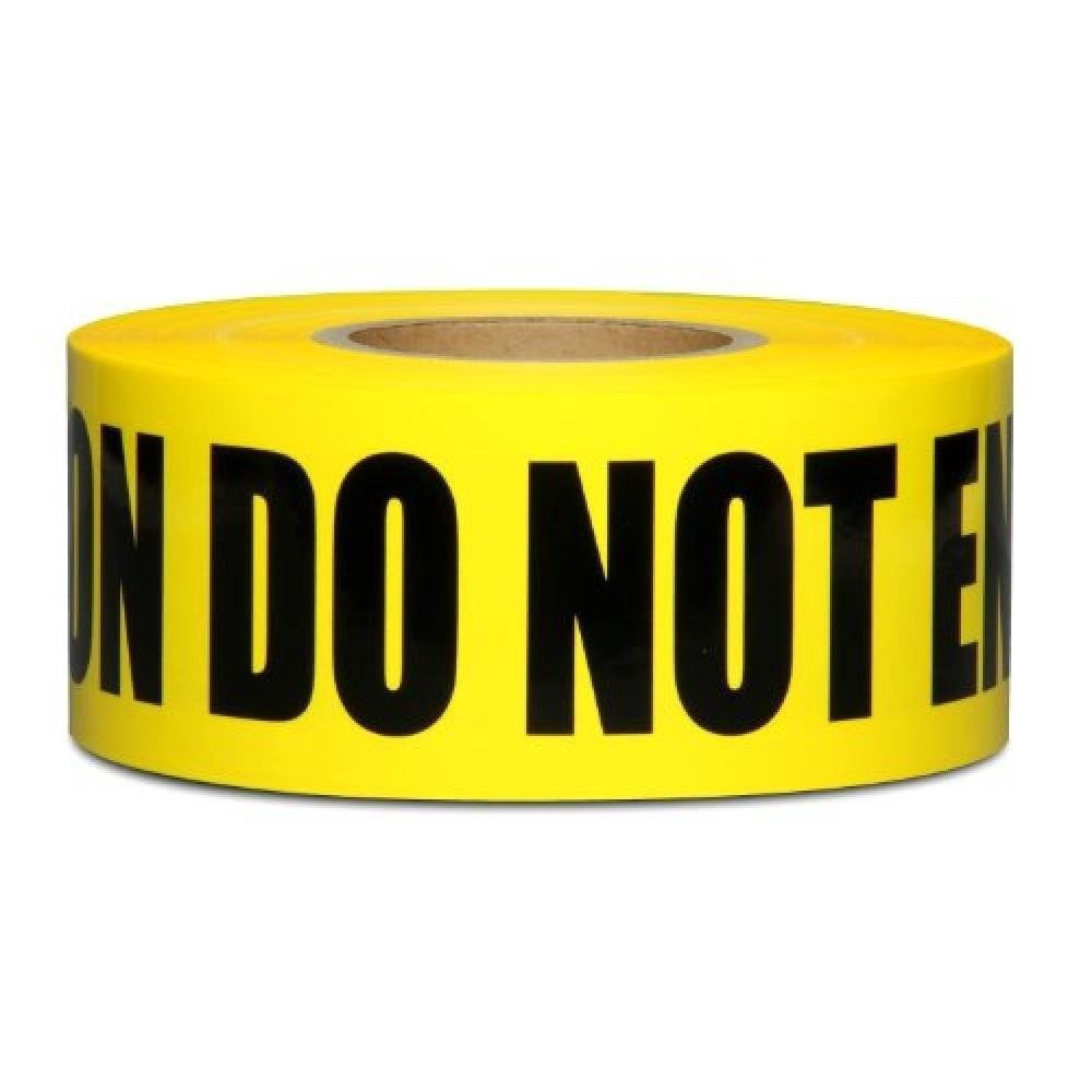 Yellow Caution Do Not Enter Tape • 3" x 1000 ft • High Visibility • UV