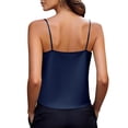 thumbnail image 5 of Women's Stylish and Sexy V-Neck Sleeveless Camisole T-Shirt with Slim Fit and Backless Design for Evening Wear,Navy,L, 5 of 5