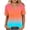 *Pink, variant on VBVC Women's Scallop V-Neck Short Sleeve T-Shirt,Ombre Print Casual Loose Fit Blouse For Women,Ladies Lightweight Summer Floral Gradient Top,Green,S-5XL